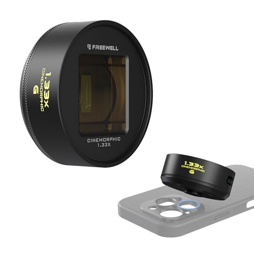 FreeWell عدسة فريويل 1.33x الزرقاء الأنمورية متوافقة مع تركيب 17mm آيفون، سامسونج - عدسة هاتف ذكي متميزة للقطات سينمائية واسعة وتألقات زرقاء جريئة - Image 1