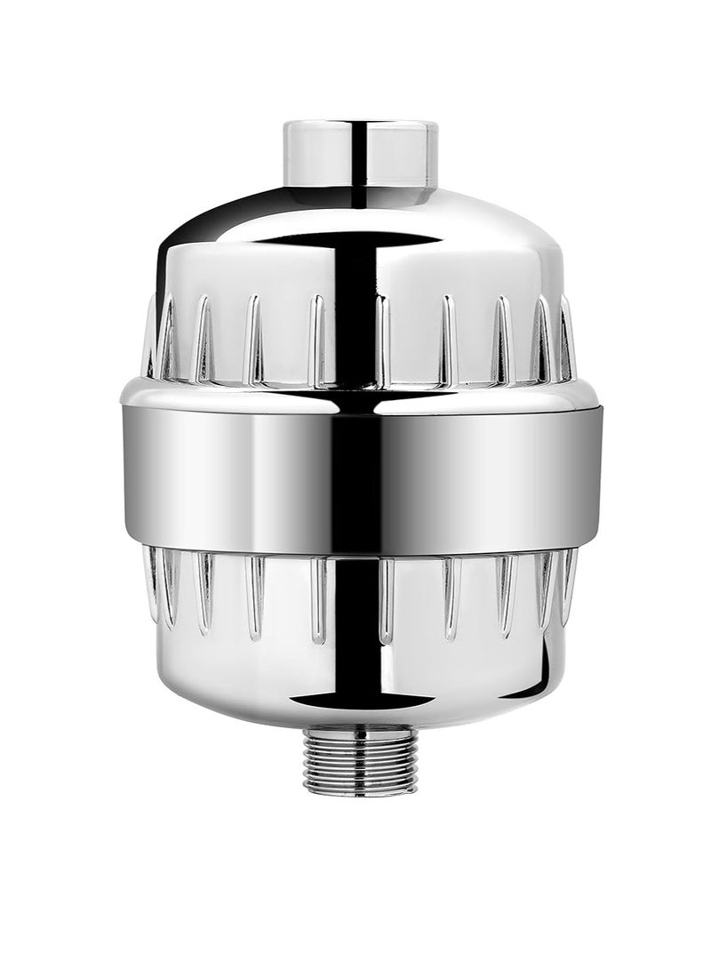 AquaBliss High Output Universal Shower Filter with Replaceable Multi-Stage Filter Cartridge – Transform Itching, Eczema & Acne into Glowing Hair, Nails & Skin Fast - Chrome (SF220) - Image 1