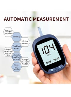 Goldfish Blood Glucose Monitoring System Blood Glucose Tester Equipped With 50 Blood Glucose Test Strips, 50 Blood Collection Needles, 1 Blood Collection Device Fully Automatic Portable Blood Glucose Monitoring System Diabetes Test Kit Password-Free Blood Glucose Meter Large Display  - Image 4