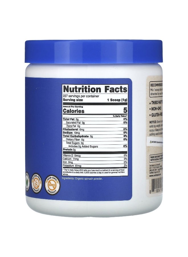 Nutricost Nutricost, Organic Spinach Powder, Unflavored, 8 oz (227 g)  - Image 2