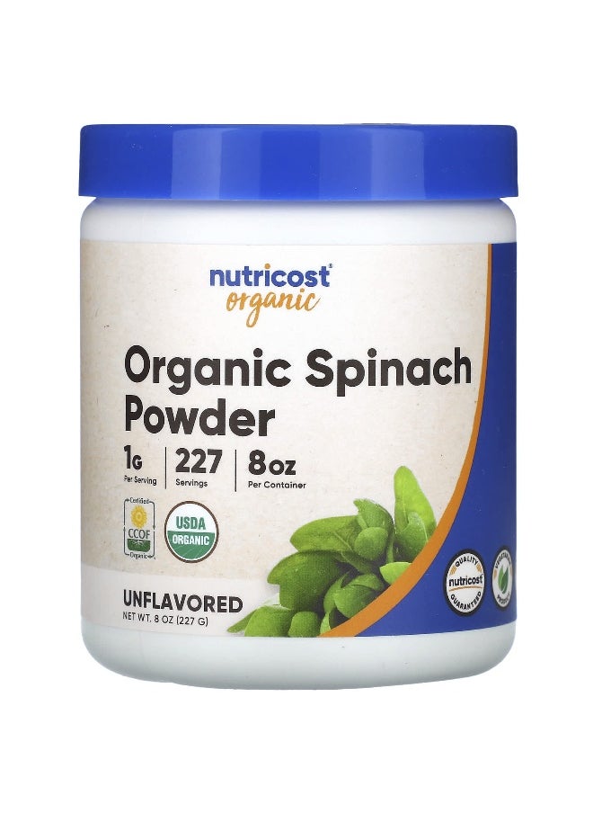 Nutricost Nutricost, Organic Spinach Powder, Unflavored, 8 oz (227 g)  - Image 1