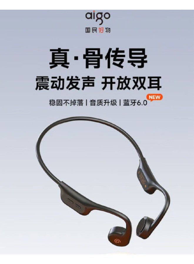 aigo Patriot Gs01 Bone Conduction Bluetooth Headphones 2025 New Sports Running Ear-hook Headphones - Image 1