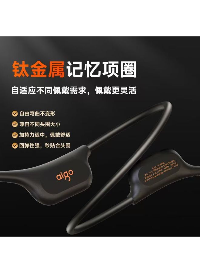 aigo Patriot Gs01 Bone Conduction Bluetooth Headphones 2025 New Sports Running Ear-hook Headphones - Image 3