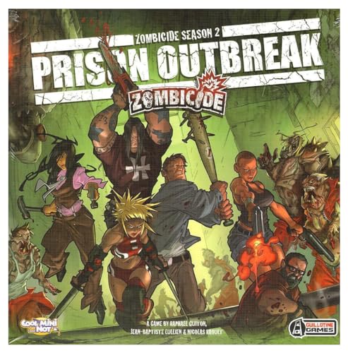 CMON Zombicide Season 2: Prison Outbreak - Survive The Undead Behind Bars! Cooperative Strategy Game with Tabletop Miniatures, Ages 14+, 1-6 Players, 1 Hour Playtime, Made - Image 1