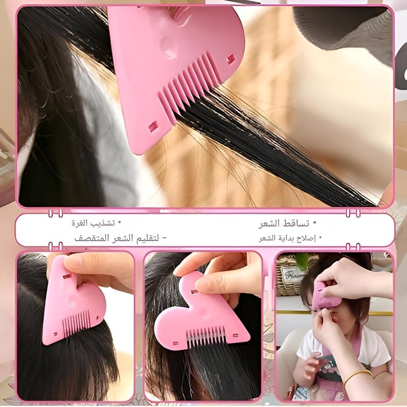 Hair grooming tool - assorted double-sided comb and scissors set for women's hair care, a worthy and stylish gift to add to your styling set (2pcs) - Image 5