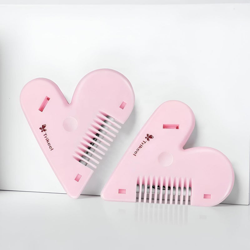 Hair grooming tool - assorted double-sided comb and scissors set for women's hair care, a worthy and stylish gift to add to your styling set (2pcs) - Image 1