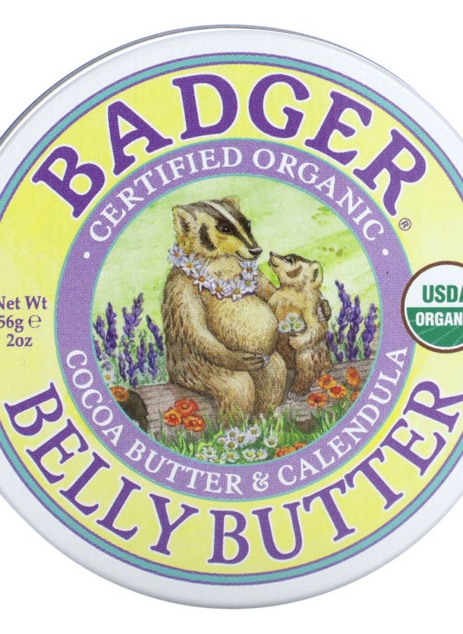 Badger Organic Belly Butter Cocoa Butter & Calendula  2 oz (56 g) 