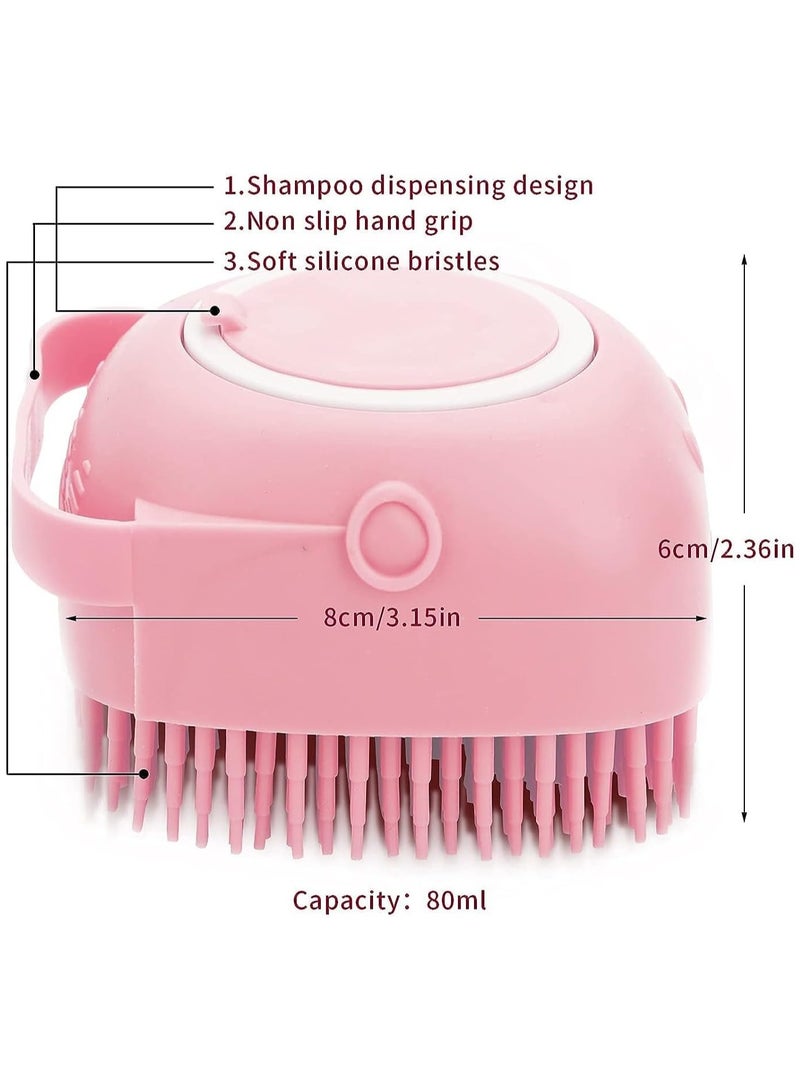 Pet Dog Bath Brush Soft Silicone Comb Pet Grooming Brush Silicone Massage Brush Hair Fur Grooming & Cleaning Brush - Image 4