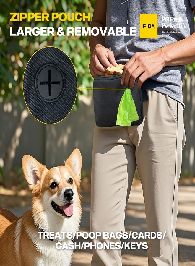 Fida 3-in-1 Hands Free Dog Leash with Zipper Pouch, Bungee & Reflective Straps - Adjustable 5-8ft Crossbody/Waist Running Leash for Dogs, Detachable Traffic Handle for Safe Walking & Jogging - Image 4