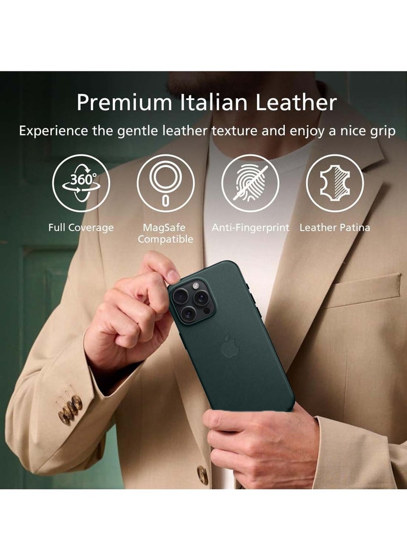 Techie حافظة جلدية لأيفون 16 برو مع MagSafe - أخضر - Image 5