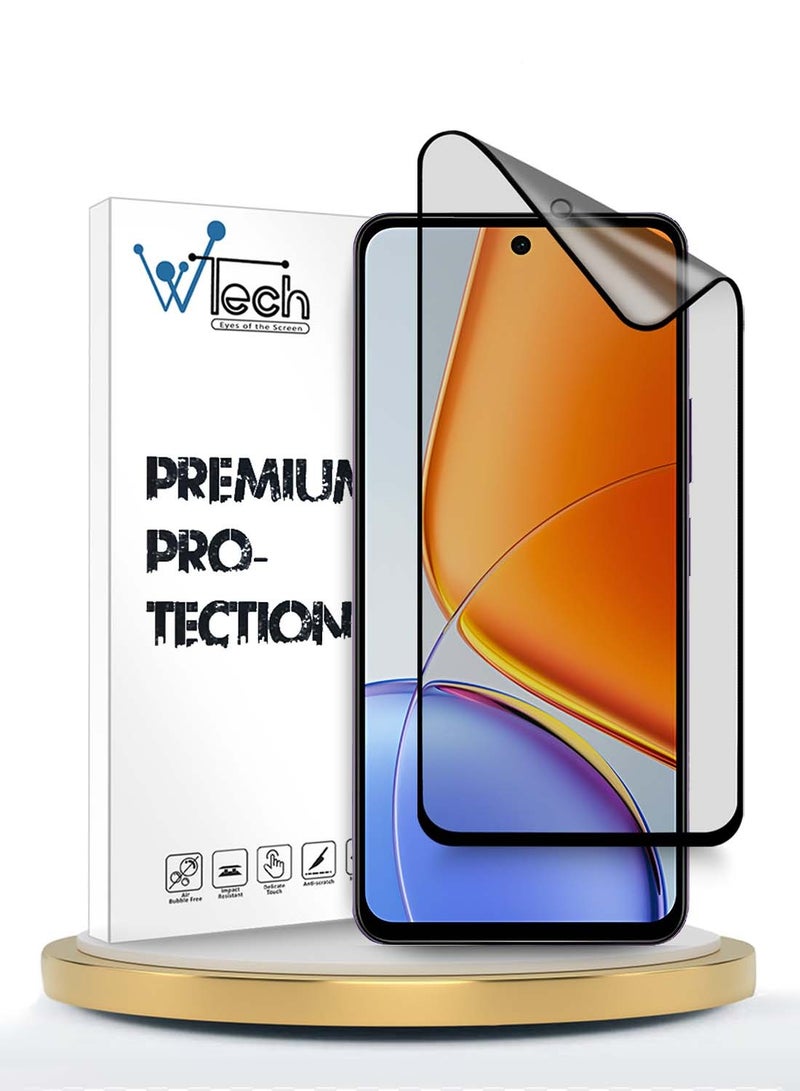 Wtech vivo Y39 5G 2025 Premium Nano Ceramic Full Glue Full Cover Matte Flexible Screen Protector (MSCNMN) - Clear/Black - Image 1