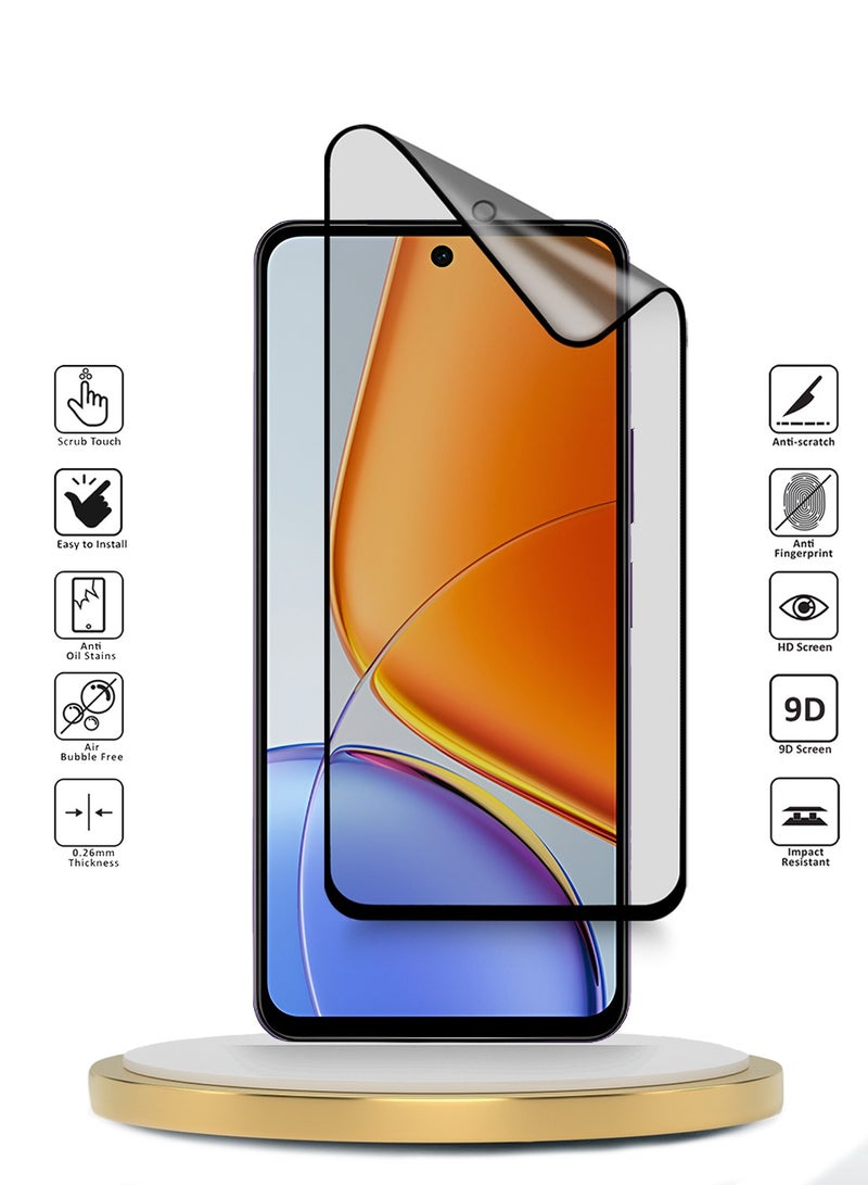 Wtech vivo Y39 5G 2025 Premium Nano Ceramic Full Glue Full Cover Matte Flexible Screen Protector (MSCNMN) - Clear/Black - Image 2