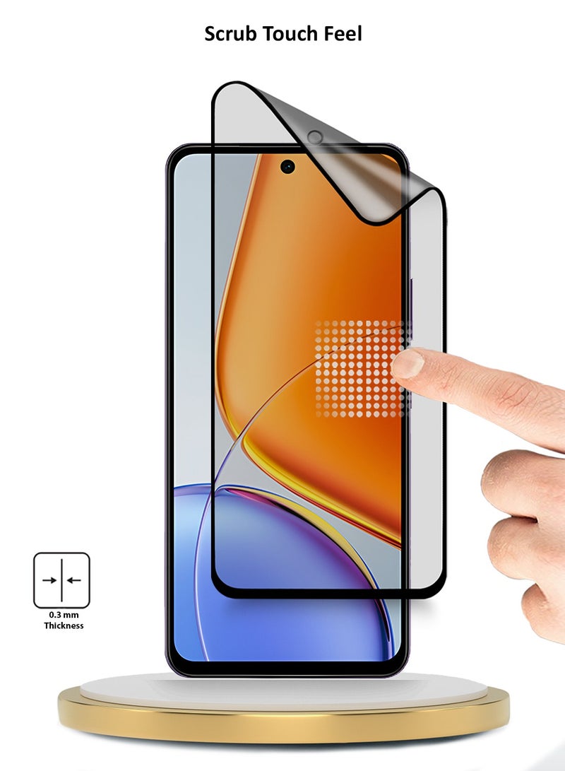 Wtech vivo Y39 5G 2025 Premium Nano Ceramic Full Glue Full Cover Matte Flexible Screen Protector (MSCNMN) - Clear/Black - Image 3