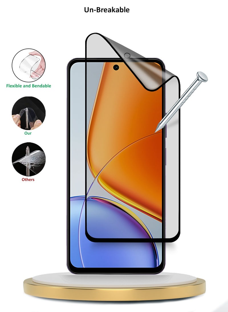 Wtech vivo Y39 5G 2025 Premium Nano Ceramic Full Glue Full Cover Matte Flexible Screen Protector (MSCNMN) - Clear/Black - Image 4
