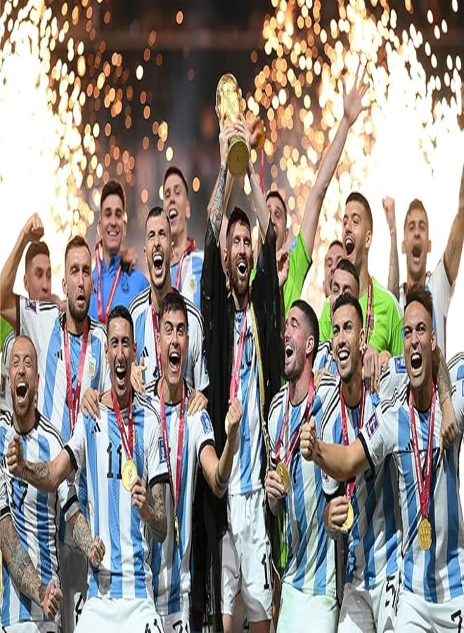 ACFELT 2022 Qatar Football World Cup Argentina Champions Poster,Soccer Superstar Lionel Messi Canvas Wall Art Print,Motivational Sports Poster for Boys Bedroom,Office,Home Decor - Unframed（16x24inch）