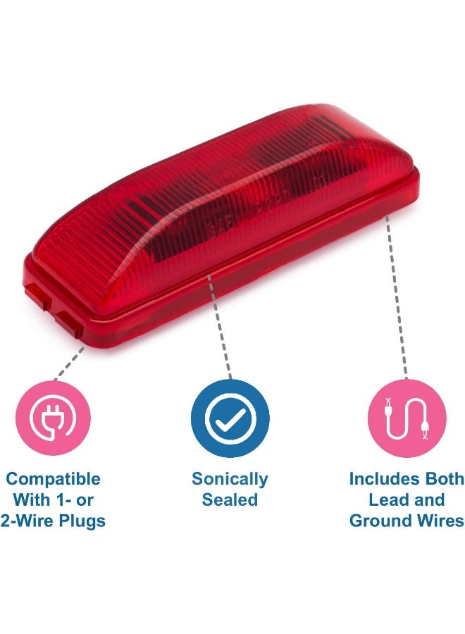 Lumitronics RV Model 19 Series Thin Line Sealed LED Marker Light (Red) - Image 3