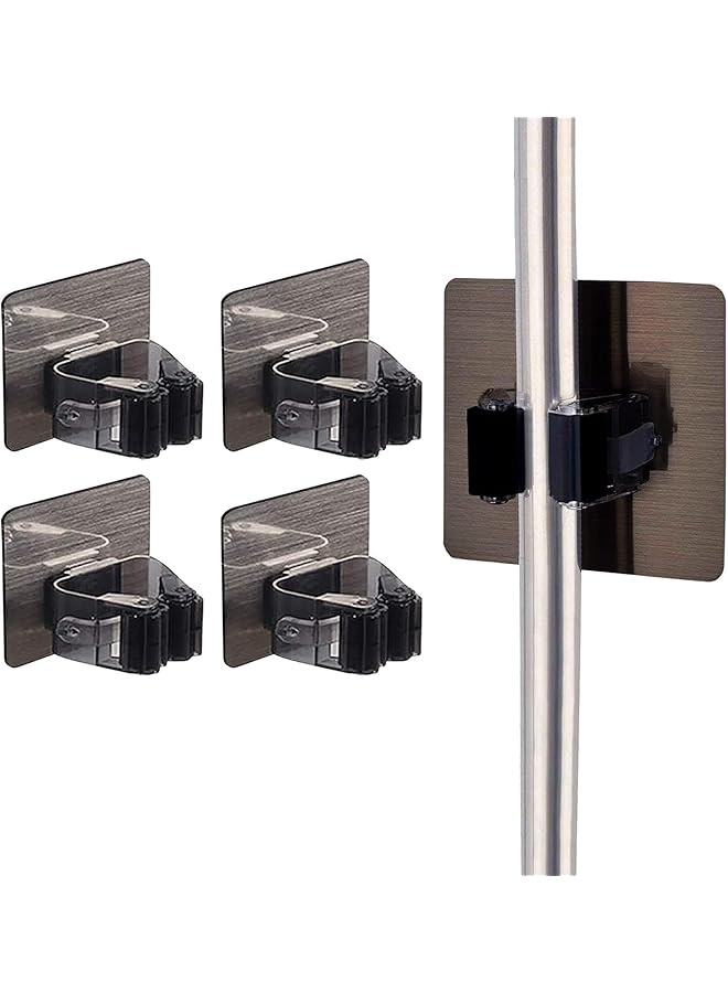 erorex Sunnyrobby Mop Holder Broom Holder Self Adhesive Wall Mount No drilling (4Pcs)