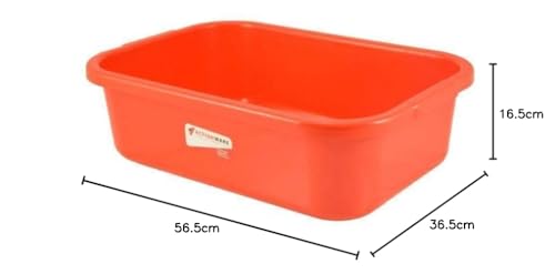 GHANU Unbreakable Multipurpose Plastic Big Rectangular Tray, 56.5X36.5X16.5 Cm Multipurpose Organizer Tray - Image 4