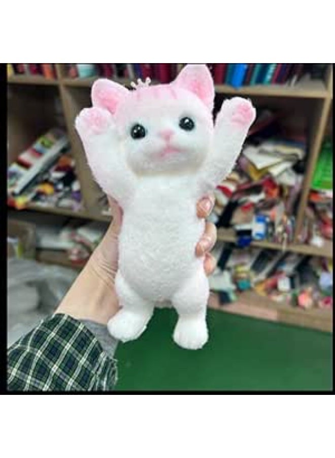 Large Anti-Stress Cat Toy Cute Cartoon Cat Design Soft and Flexible Squeeze Toy for Anxiety Relief (Color: [Insert Color Here, Example: Grey/White or Pink/White]) 1pc - Image 3