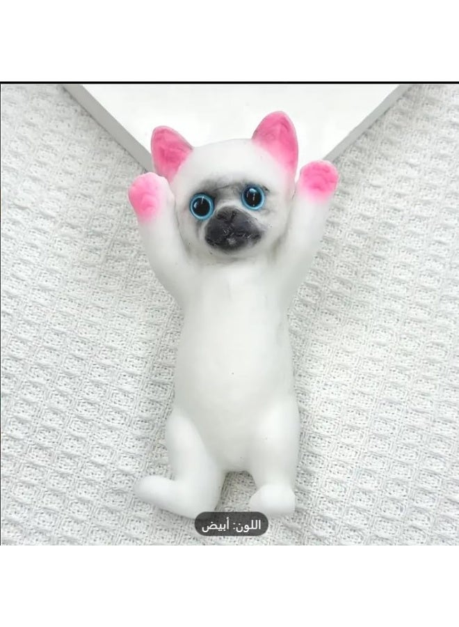 Large Anti-Stress Cat Toy Cute Cartoon Cat Design Soft and Flexible Squeeze Toy for Anxiety Relief (Color: [Insert Color Here, Example: Grey/White or Pink/White]) 1pc - Image 5