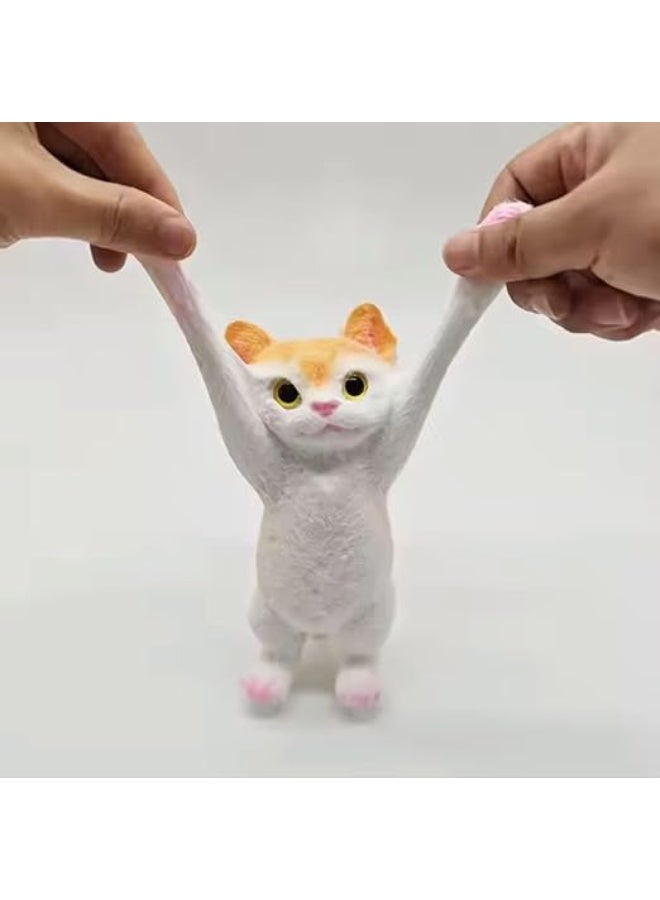 Large Anti-Stress Cat Toy Cute Cartoon Cat Design Soft and Flexible Squeeze Toy for Anxiety Relief (Color: [Insert Color Here, Example: Grey/White or Pink/White]) 1pc - Image 2