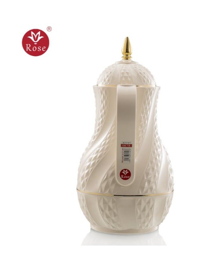 Rose Coffee pearl white flask consisting of three pieces (1.5 liters + 1 liter + 0.6 liter) - Image 3