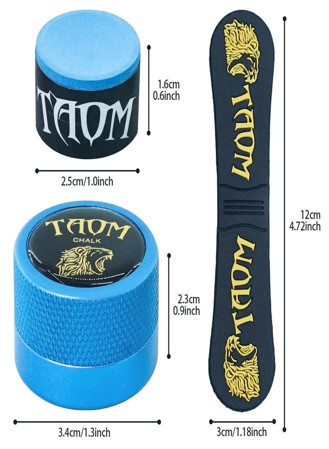 Banly TAOM Round Shaped Pool Cue Chalk, Portable Billiard Chalk with Mini Pool Chalk Holder, Pool Chalk with Magnetic Fixed Belt Clip Pocket Chalker Clip for Billiard Cue Tip Tool Pool Table Accessories - Image 2