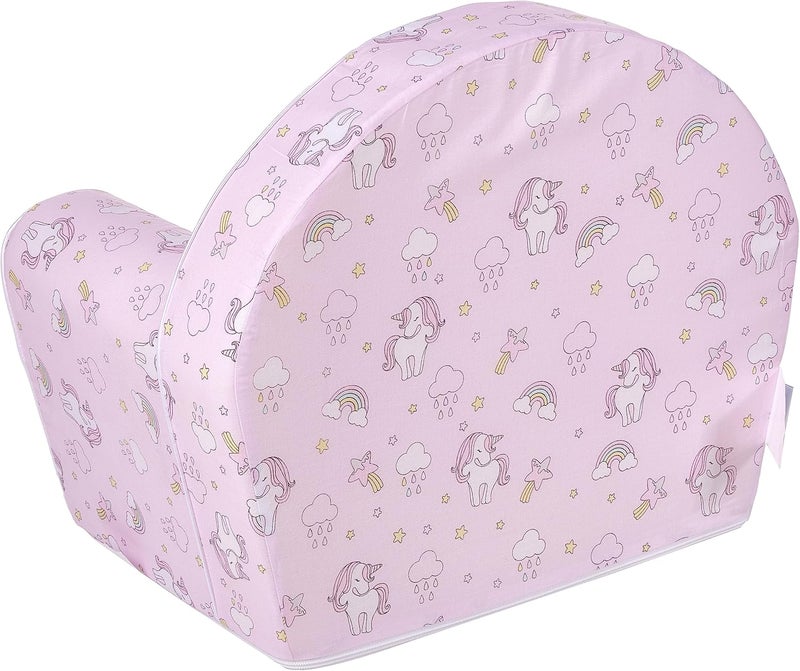 Delsit Pink Unicorn Arm Chair for Kids - Image 4