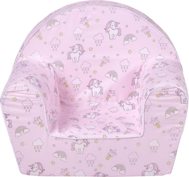 Delsit Pink Unicorn Arm Chair for Kids - Image 3