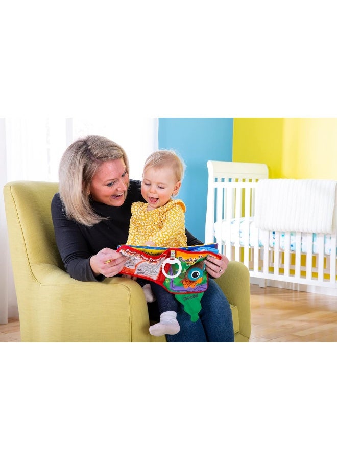 Lamaze كتاب لاماز بيك-أ-بو غابة للأطفال - كتاب قماش قابل للتعليق - صفحات قماشية قابلة للغسل ومجعدة للعب الحسي - ألعاب للتسنين والتعلم للأطفال - من 6 أشهر وما فوق - Image 4