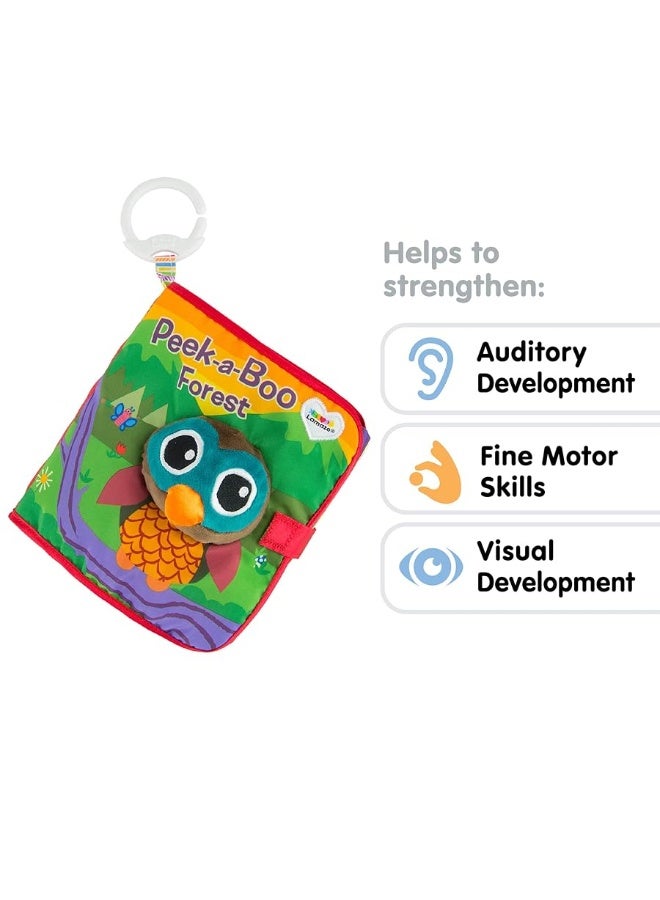 Lamaze كتاب لاماز بيك-أ-بو غابة للأطفال - كتاب قماش قابل للتعليق - صفحات قماشية قابلة للغسل ومجعدة للعب الحسي - ألعاب للتسنين والتعلم للأطفال - من 6 أشهر وما فوق - Image 3
