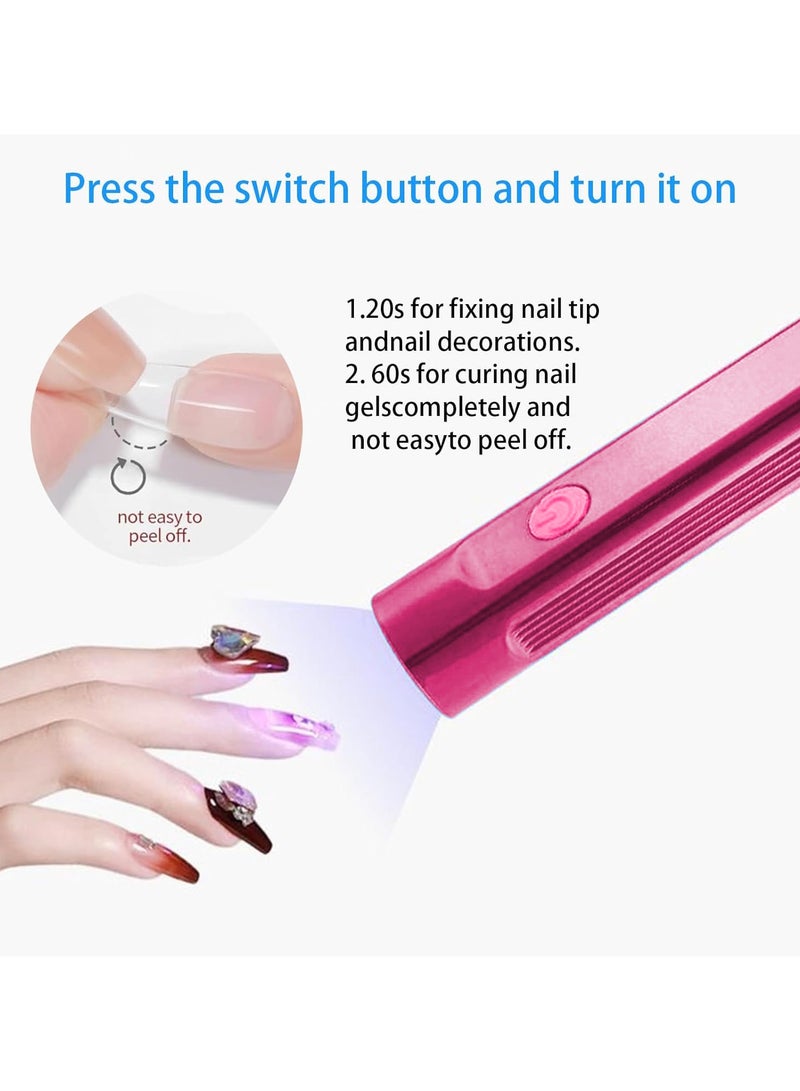 Handheld One-line Nail Lamp with Electric Storage Gel Polished Nail Mini Handheld Nail Dryer LED Display Three-speed Adjustment Mini Rechargeable UV Nail Lamp Perfect Gift for Girls - Image 4