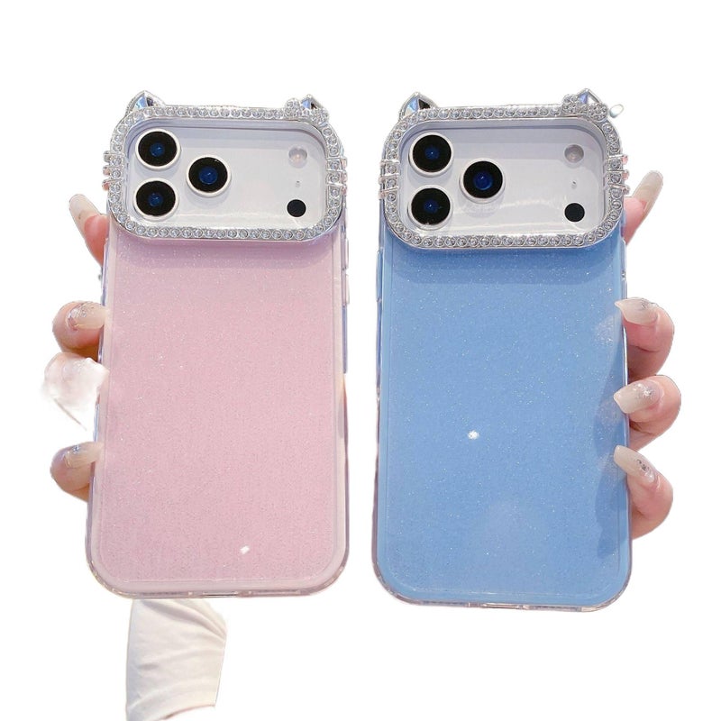 غطاء واقي، Cyan، مقاوم للصدمات لـ iPhone 16 / 16 Plus / 16 Pro / 16 Pro Max، حماية من السقوط, لمعان - Layan Lure - Image 4