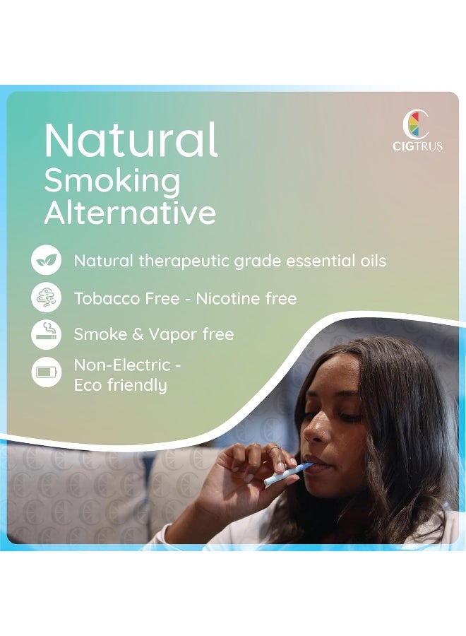 Cigtrus Natural Nicotine-Free & Tobacco-Free Smoking Alternative, Non-Electric Craving Relief, Quit Smoking Aid with Cigtrus (Peppermint & Spearmint) - Pack of 2 - Image 3