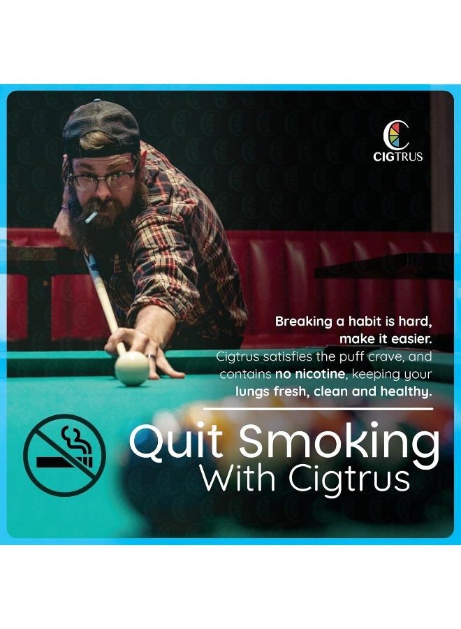 Cigtrus Natural Nicotine-Free & Tobacco-Free Smoking Alternative, Non-Electric Craving Relief, Quit Smoking Aid with Cigtrus (Peppermint & Spearmint) - Pack of 2 - Image 5