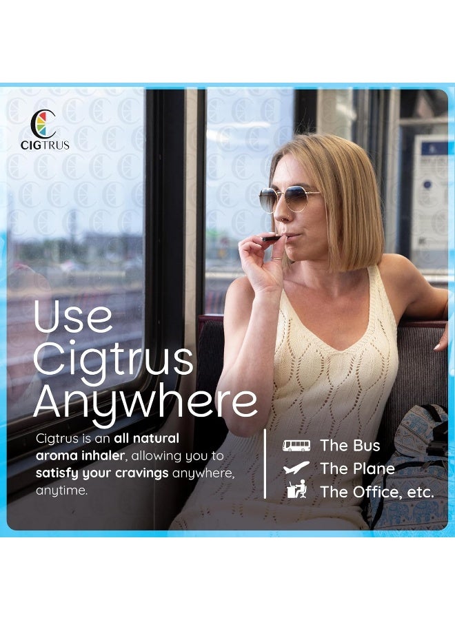 Cigtrus Natural Nicotine-Free & Tobacco-Free Smoking Alternative, Non-Electric Craving Relief, Quit Smoking Aid with Cigtrus (Peppermint & Spearmint) - Pack of 2 - Image 4
