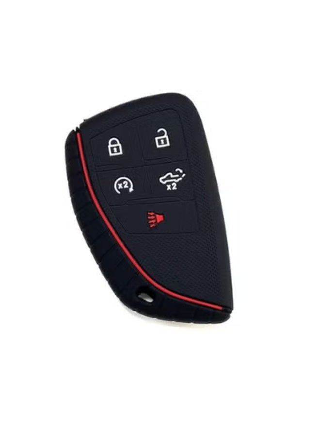 COYO Key Fob Cover for 2022-2025 2026 Chevy Silverado 1500 GMC Sierra 1500, 2024-2026 Silverado Sierra 2500HD 3500HD, Silicone, Black - Image 1