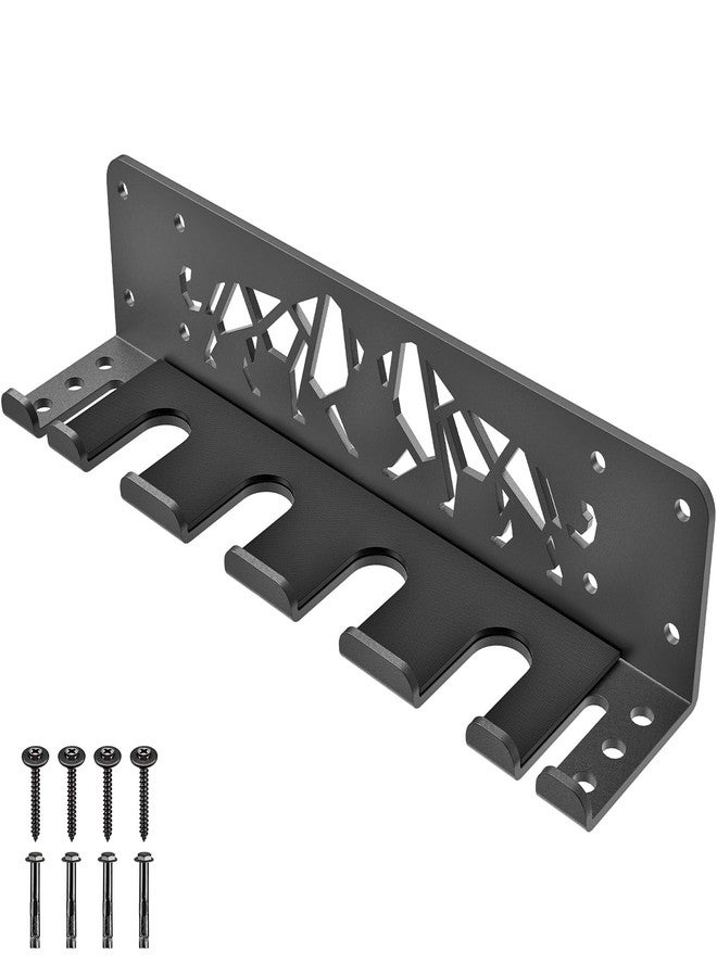 Kipika Versatile Wall Mounted Barbell Holder with 7-Hooks Storage Rack for 4 Barbell Bars Holds Under 33mm Bar Size and Fitness Accessories Space-Efficient Gym Organization for Home & Commercial Use - Image 1