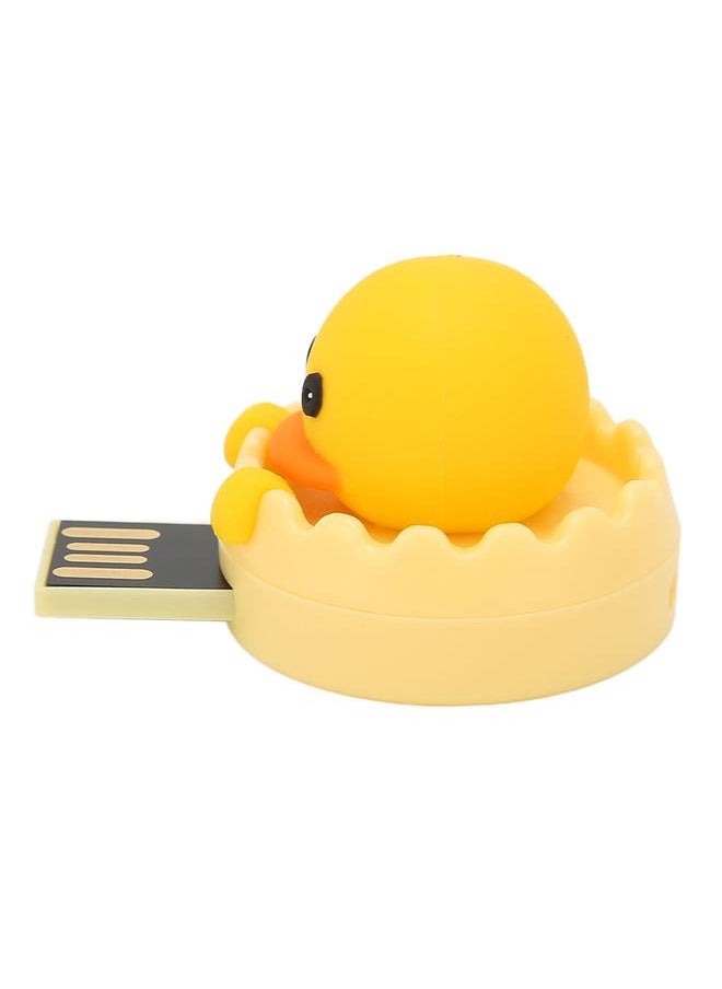 Thoraya Creative cartoon USB flash drive rotating high speed USB flash drive USB flash drive yellow duck + finger ring buckle 16GB  - Image 5
