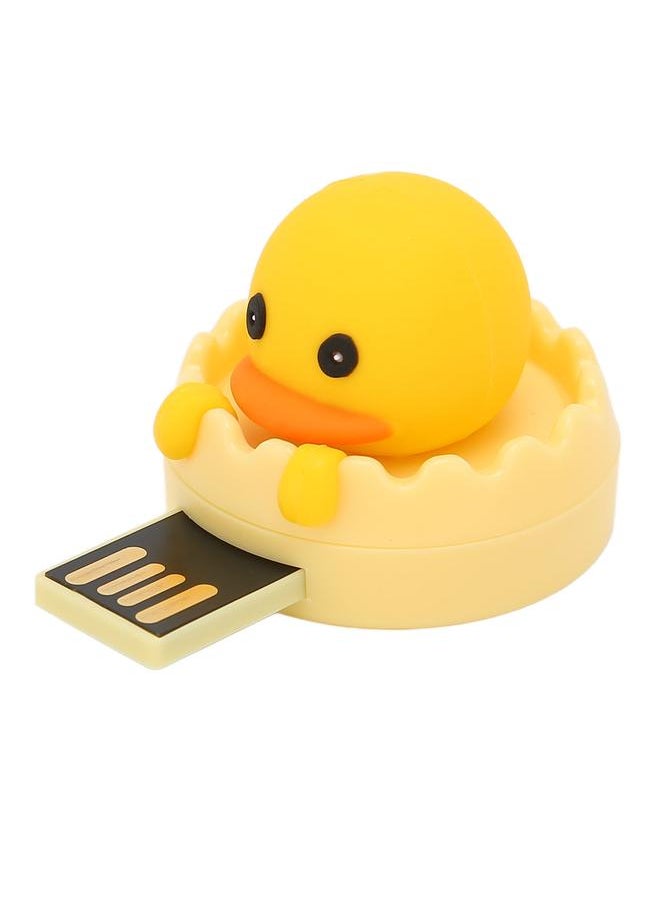 Thoraya Creative cartoon USB flash drive rotating high speed USB flash drive USB flash drive yellow duck + finger ring buckle 16GB  - Image 4