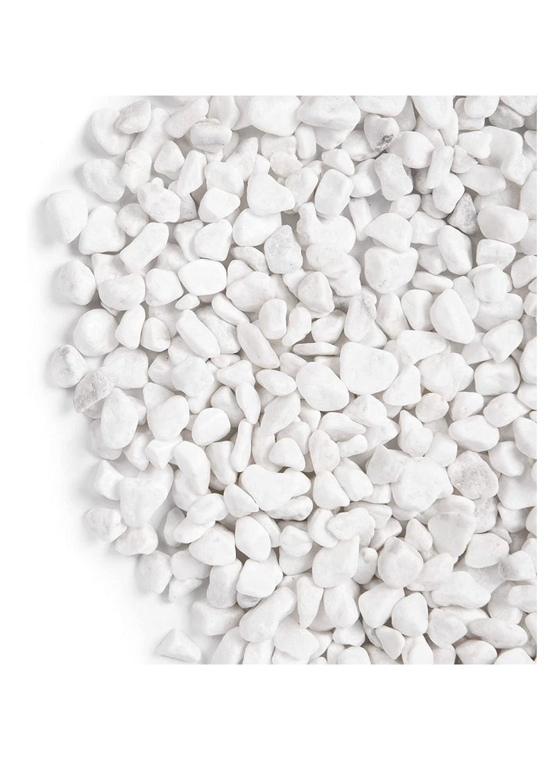 vsell24 3-5mm White Decorative Pebbles Natural River Rock Pebbles for Plants, Home DIY Decor,Aquarium Gravel,Vase Fillers,Fairy Garden,Landscaping Outdoor Stones 5KG - Image 1