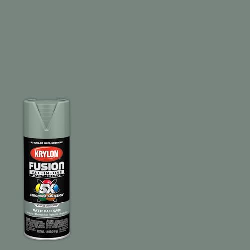 Krylon Fusion All-In-One Adhesive Spray Paint for Indoor/Outdoor Use, 12 oz, Pale Sage - Image 2