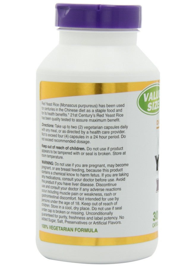 21st Century Red Yeast Rice Extract Veg Capsules, 300 Count - Image 5