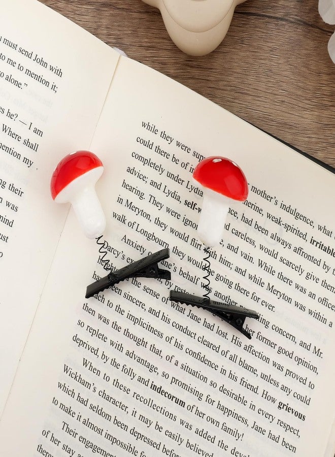 TUCEWP 10Pcs Red Mushroom Hair Clips Cute Funny Hair Barrettes for Women Girls Kids Rave Trinkets Festival Hairpin Headwear Hair Accessories for Halloween Christmas Holiday School Party Supplies - Image 5