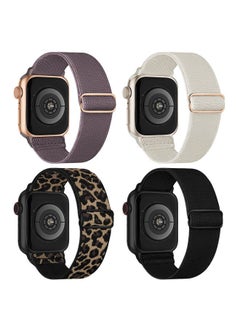 Stretchy Nylon Solo Loop Bands Compatible with Apple Watch 38mm 40mm 41mm 42mm 44mm 45mm 46mm 49mm, Sport Elastic Wristbands Women Men Straps for iWatch Series 10/9/8/7/6/5/4/3/2/1/SE 2/Ultra/Ultra 2