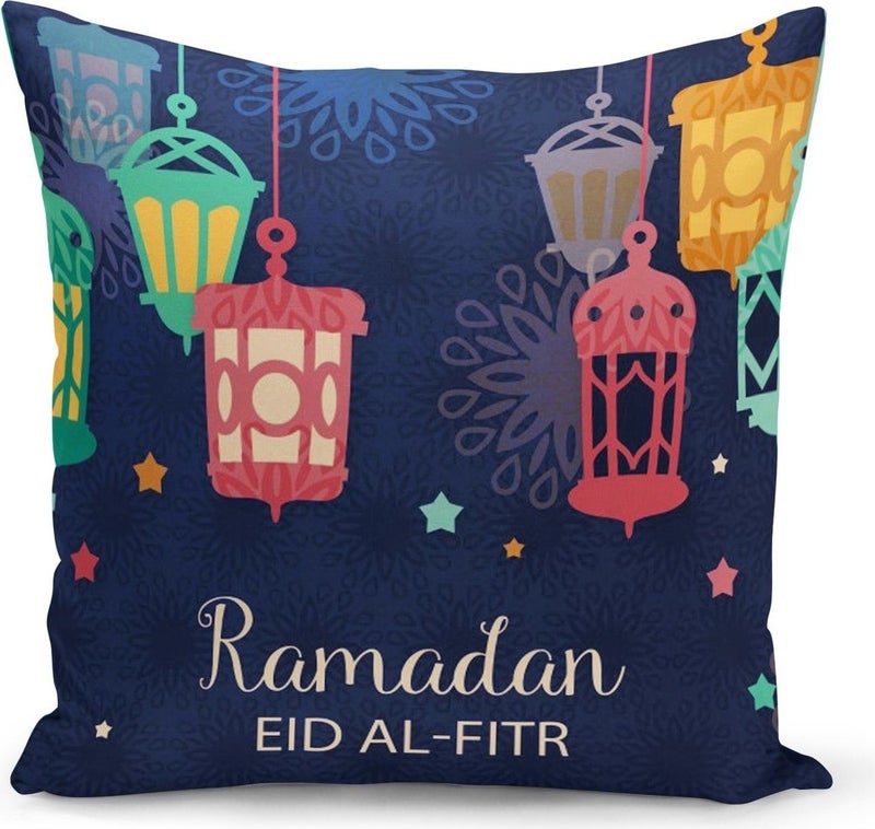 Filamente Ramadan Special Patterned Double Sided Digital Printed Cushion Cover 
