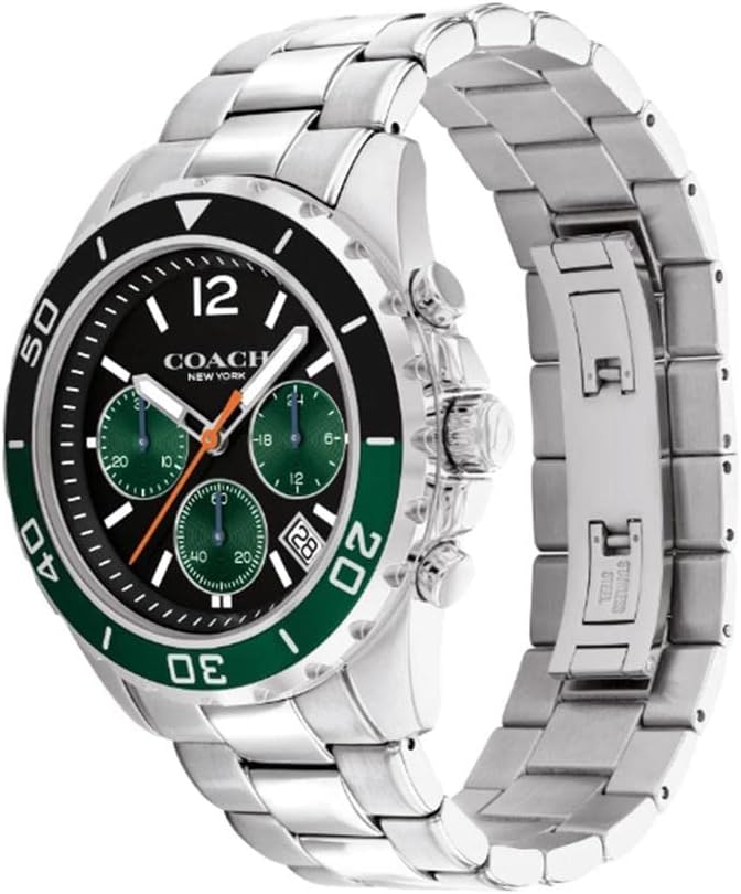 Coach Kent Men's Watch with Black Dial and Stainless Steel Bracelet - Image 2
