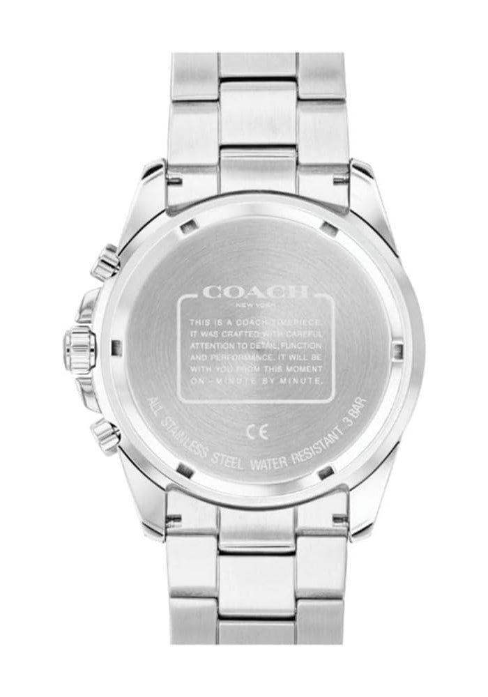 Coach Kent Men's Watch with Black Dial and Stainless Steel Bracelet - Image 3