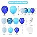 YMSZ Blue Balloon Arch Kit 102pcs Royal Blue Pastel Blue Metallic Blue Difference Sizes Latex Balloons with 16ft Tape Strip Dot Glue for Baby Shower Birthday Graduation Decoration - Image 4