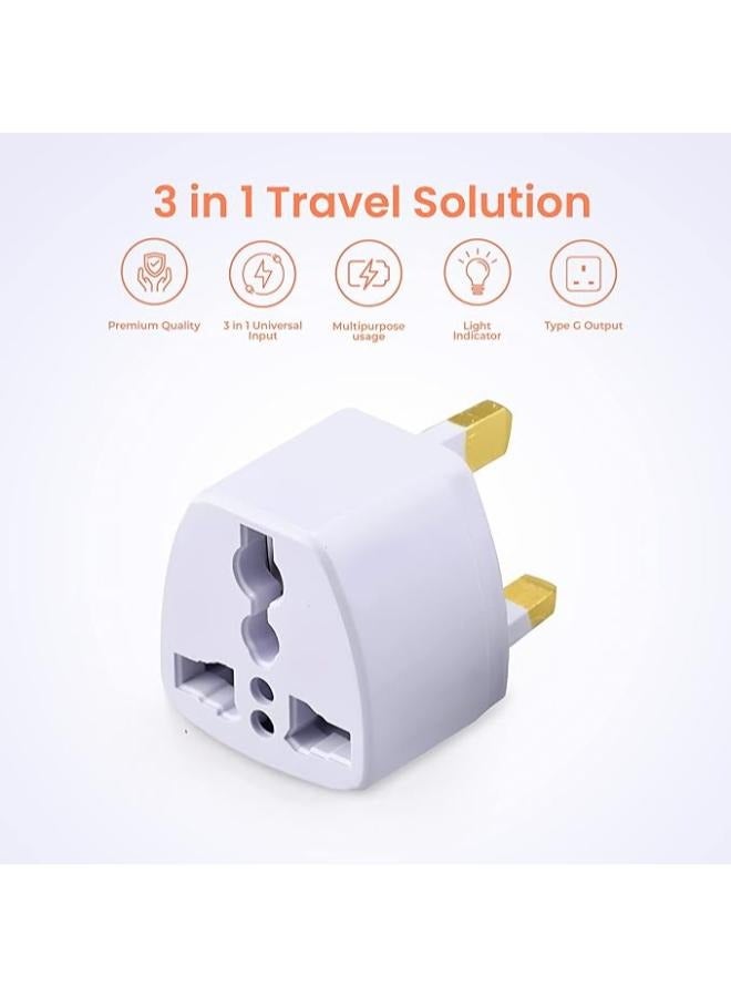 EasyLife 2 Pieces Universal Power Plug for UAE/KSA/UK/HK, 3 Pin Travel Adapter, Power Converter Socket for US/AU/JP/CN - Image 5